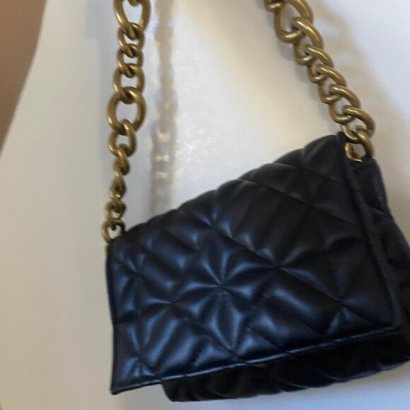 Black Tan Zara bag with gold chain - Picture 7 of 8